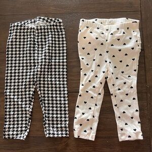 Old navy Black and White Baby Leggings Set